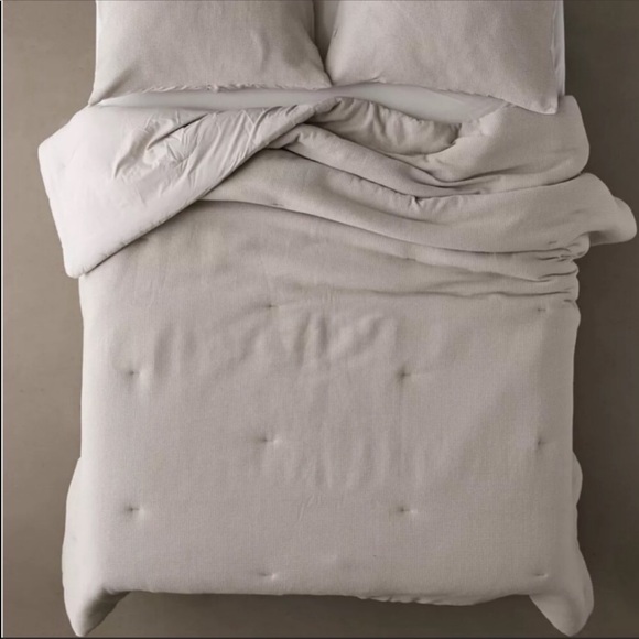 2 LEFT!!!!NEW!Urban Outfitters Waffle Queen Size Comforter Light Grey - Picture 2 of 6